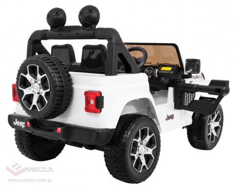 Jeep Wrangler Rubicon na akumulator dla dzieci Biały + Pilot