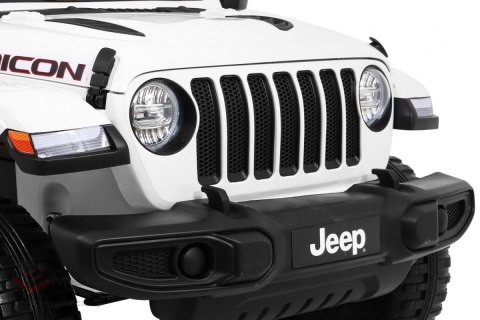Jeep Wrangler Rubicon na akumulator dla dzieci Biały + Pilot