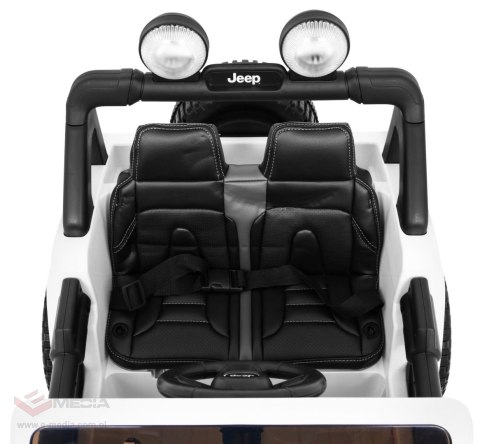 Jeep Wrangler Rubicon na akumulator dla dzieci Biały + Pilot