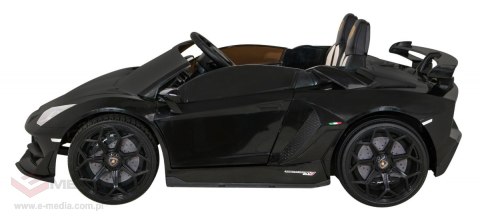 Lamborghini SVJ DRIFT dla 2 dzieci Czarny + Funkcja driftu + Pilot + MP3 LED + Wolny Start