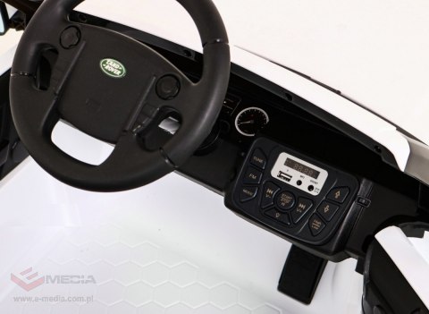 Land Rover Discovery Autko elektryczne dla dzieci Biały SUV + Pilot