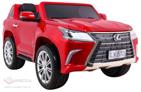 Lexus LX570 Lakierowane Autko dla 2 dzieci Czerwony SUV + Pilot