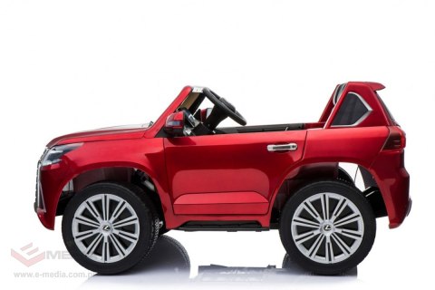 Lexus LX570 Lakierowane Autko dla 2 dzieci Czerwony SUV + Pilot
