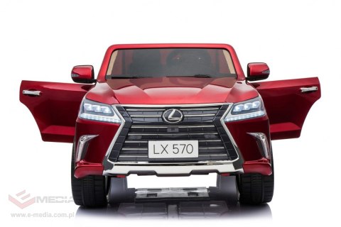 Lexus LX570 Lakierowane Autko dla 2 dzieci Czerwony SUV + Pilot