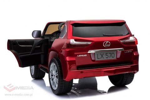 Lexus LX570 Lakierowane Autko dla 2 dzieci Czerwony SUV + Pilot