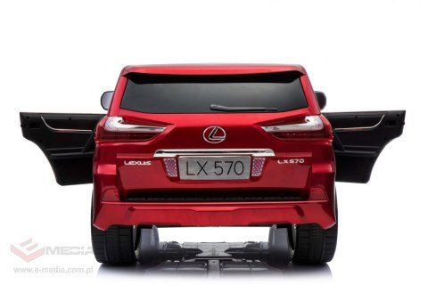 Lexus LX570 Lakierowane Autko dla 2 dzieci Czerwony SUV + Pilot