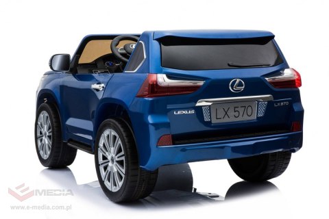 Lexus LX570 Lakierowane Autko dla 2 dzieci Niebieski SUV + Pilot