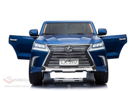 Lexus LX570 Lakierowane Autko dla 2 dzieci Niebieski SUV + Pilot