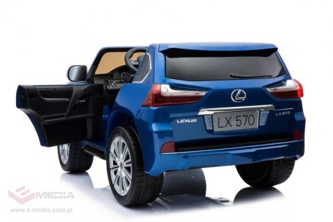 Lexus LX570 Lakierowane Autko dla 2 dzieci Niebieski SUV + Pilot