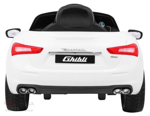 Maserati Ghibli na akumulator dla dzieci Biały + Pilot