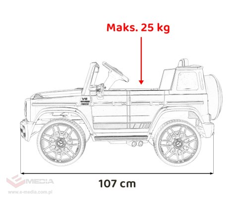 Mercedes AMG G63 na akumulator dla dzieci Czarny + Pilot