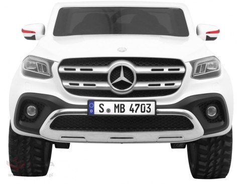 Mercedes Benz X-Class dla dzieci Biały Pickup + Pilot + Napęd 4x4