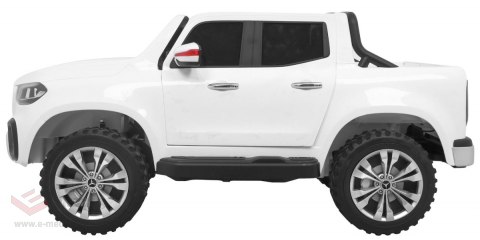 Mercedes Benz X-Class dla dzieci Biały Pickup + Pilot + Napęd 4x4