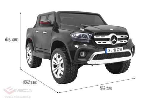 Mercedes Benz X-Class dla dzieci Czarny Pickup + Pilot + Napęd 4x4