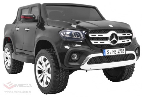 Mercedes Benz X-Class dla dzieci Czarny Pickup + Pilot + Napęd 4x4