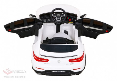 Mercedes Benz GLC63S dla dzieci, Biały SUV + Pilot + Napęd 4x4