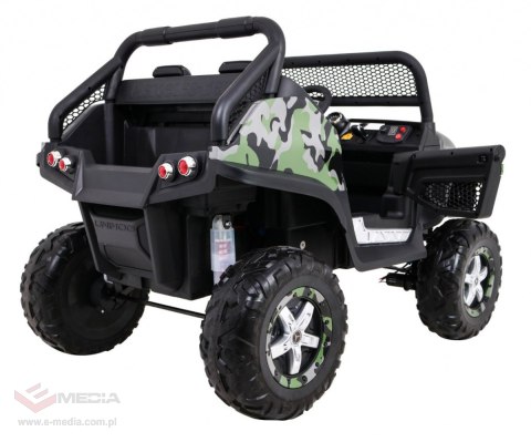 Mercedes Benz Unimog dla dzieci Lakier Moro + Napęd 4x4 + Pilot + Bagażnik + Wolny Start + Radio MP3 + LED