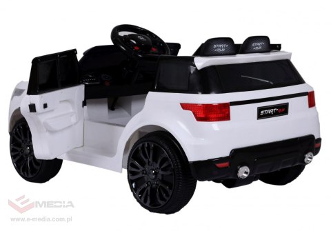 Autko Start Run na akumulator, Biały SUV + Pilot