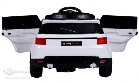Autko Start Run na akumulator, Biały SUV + Pilot