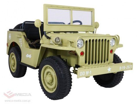 Autko Wojskowe Retro Strong dla 3 dzieci Matcha