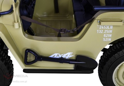 Autko Wojskowe Retro Strong dla 3 dzieci Matcha