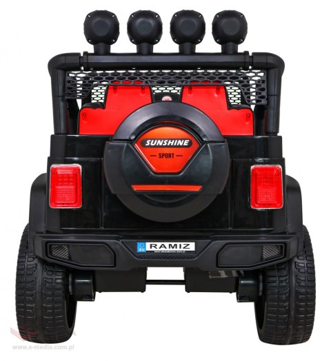 Autko terenowe Raptor Drifter Płomienie + Pilot + Napęd 4x4 + Schowek + Wolny Start + MP3 LED