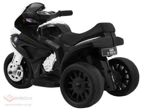 Motor BMW S1000 RR Mini na akumulator dla dzieci Czarny + 3 koła + Dźwięki + LED