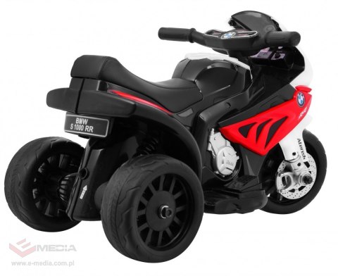 Motor BMW S1000 RR Mini na akumulator dla dzieci Czerwony + 3 koła + Dźwięki + LED