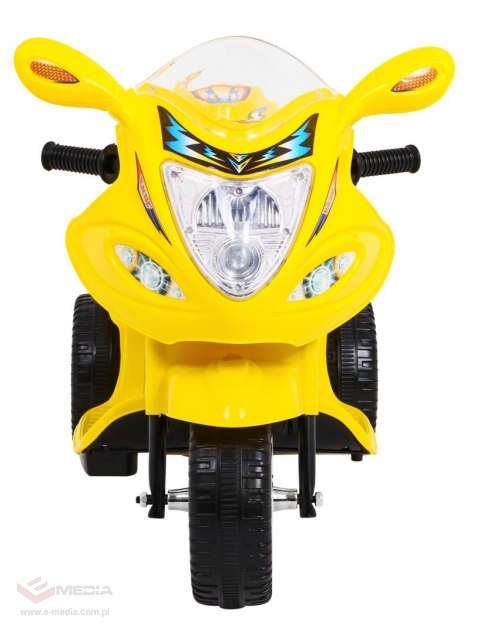 Motorek Trójkołowy BJX-088 elektryczny dla najmłodszych Żółty + Dźwięki + Światła