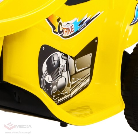 Motorek Trójkołowy BJX-088 elektryczny dla najmłodszych Żółty + Dźwięki + Światła