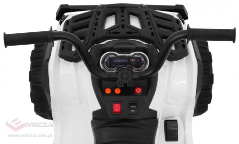 Quad ATV 2.4GHz na akumulator dla dzieci Biały + Pilot + Koła EVA + Radio MP3 + Wolny Start