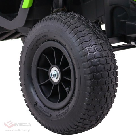 Quad ATV Air na akumulator dla dzieci Czarno-zielony + Koła pompowane + Radio MP3 + Wolny Start