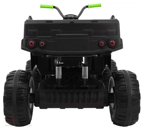Quad XL ATV 2,4GHz na akumulator dla dzieci Czarno-Zielony + Pilot + Napęd 4x4 + Bagażnik + Wolny Start + EVA + Audio LED