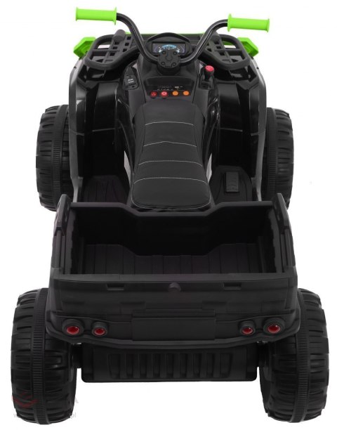 Quad XL ATV 2,4GHz na akumulator dla dzieci Czarno-Zielony + Pilot + Napęd 4x4 + Bagażnik + Wolny Start + EVA + Audio LED