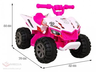 Quad The Fastest na akumulator dla dzieci Różowy + Silnik 25W