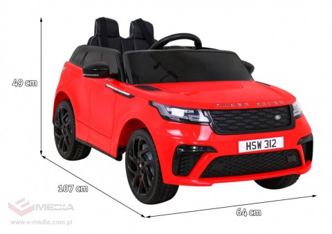 Range Rover Velar na akumulator Czerwony SUV + Pilot