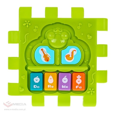 Multidomek sensoryczny dla dzieci 18m+ Mini gry 9 Puzzli + Sortery + Przeplatanka + Zegar