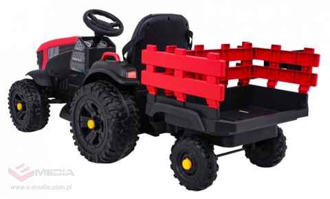 Traktor Titanium Z Przyczepą Czerwony