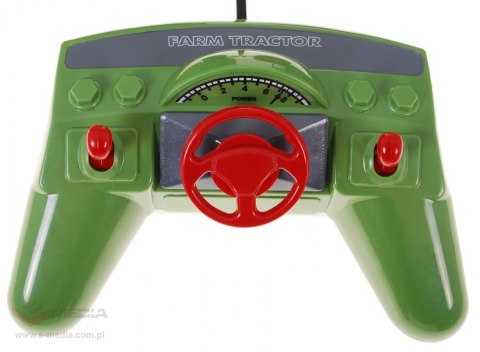 Traktor z koparką i przyczepą dla dzieci 3+ Zdalnie sterowany + Ruchome elementy Czerwono-zielony