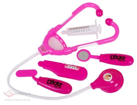Duża Lalka Pielęgniarka dla dzieci 3+ Akcesoria lekarza + Stetoskop + Termometr + Strzykawka