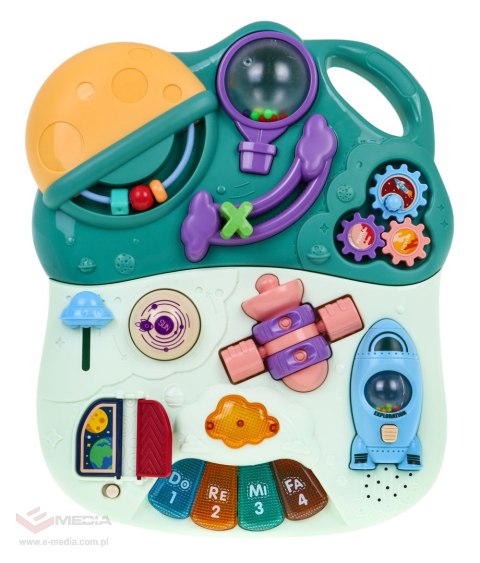 Interaktywna zabawka 5w1 dla dzieci 18m+ Chodzik Jeździk Hulajnoga Stolik Tablica sensoryczna