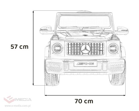 Mercedes AMG G63 dla dzieci Biały + Pilot