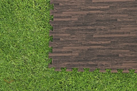 Piankowa Mata pod basen ogrodowy Imitacja drewna 12 szt. 50x50cm BESTWAY