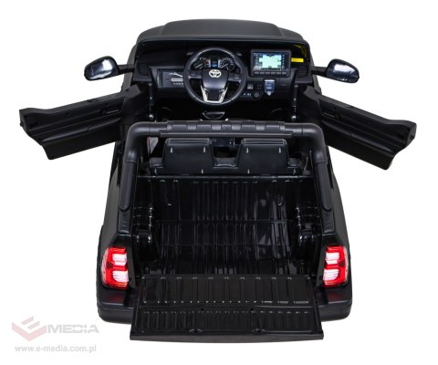 Toyota Hilux na akumulator dla dzieci Czarny Pickup + Napęd 4x4 + Pilot