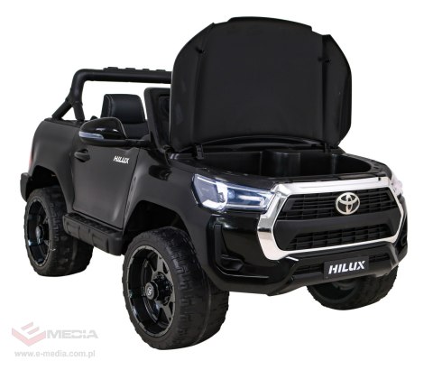 Toyota Hilux na akumulator dla dzieci Czarny Pickup + Napęd 4x4 + Pilot