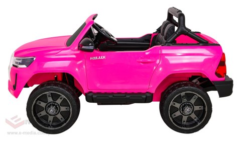 Toyota Hilux na akumulator dla dzieci, Różowy Pickup + Napęd 4x4 + Pilot