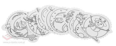 Zestaw 12 bombek choinkowych Kartonowe kolorowanki dla dzieci