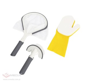 Zestaw Czyszczący 3w1 do Jacuzzi Lay-Z-Spa BESTWAY + Siatka + Szczotka + Rękawica