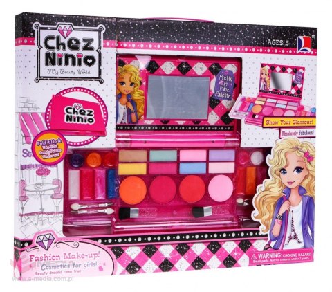 Zestaw do malowania Różowa paletka dla dzieci 5+ Kolorowe kosmetyki do makijażu + akcesoria