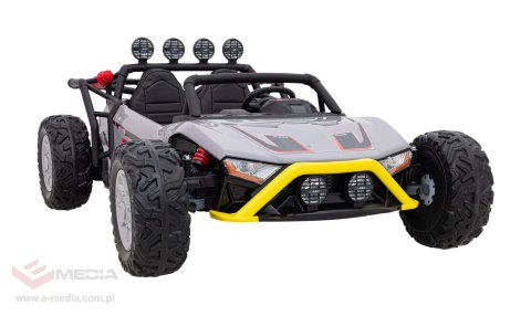 Auto Buggy Racing 5 na akumulator dla dzieci +3. Szary + Silniki 2x200W + Pilot + Wolny Start